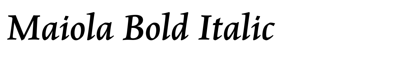Maiola Bold Italic